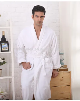 100% Cotton Velour Bathrobe, Soft Velour Bathrobe