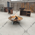 Large Wood Burning Outdoor Corten Steel Fire Pits