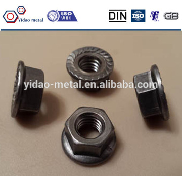 High quality DIN6923 hex flange nut/titanium hex flange nut