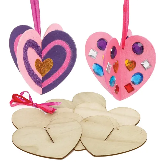 DIY Valentine's Day Wooden Heart Decorations: Craft Supplies and Ideas