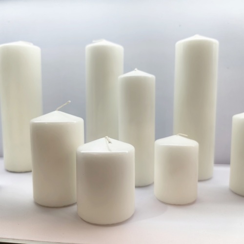 White unscented paraffin stick votive candle in bulk