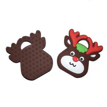 Christmas Elk Silicone Teether Elk Silicone Toddler Teether New Design Baby Teether Supplier