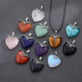 Lapis Lazuli Antique Silver Alloy Heart Pendant for DIY Making Jewelry