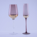 Partie en gros de verres à vin rouge colorés décoratifs de placage à l&#39;or