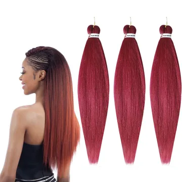 Wholesale Ombre Easy Braid Pre Stretched Braids Hair Synthetic Yaki Bulk For Crochet Hair Extension Pre stretched Braiding Hair