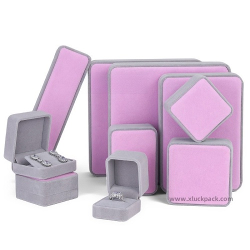 High-end rounded corner velvet accessories packaging box