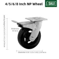 8 -Zoll -Schwarzer europäischer europäischer industrieller Caster Wheel