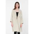 3 Piece Suit For Women Three-quarter sleeves suit-stlye collar long woolen coat Factory