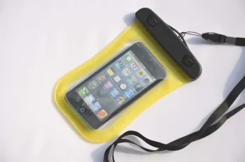 Plastic Waterproof Bag for Cell Phone with Drawstring