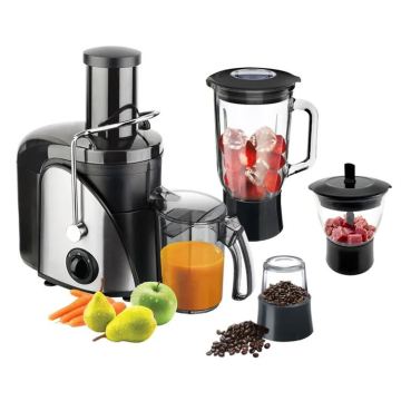 Apparecchio da cucina a 600 W multifunzione: spremiagrumi centrifugo elettrico 3 in 1, frullatore e smerigliatrice con diametro di 75 mm