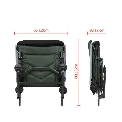 Portable Roughened Outdoor Winter Fishing Chair - Pale Gray Green Carp Fishing Tackle