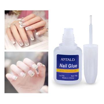10g Fast Drying Nail Glue with Brush for False Nails Glitter Rhinestones 3D Decoration Makeup Cosmetic Tools