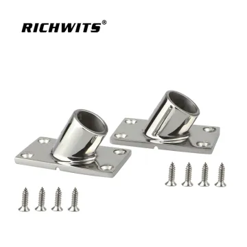 Boat Hand Rail Fitting Rectangular Base 60 degree 316 Stainless Steel Boat handrail Round Base