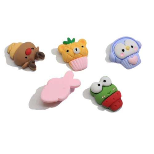 Flat Terug Hars Cartoon Dier Cabochons Hars Ambachtelijke DIY Haarelastiekjes Clips Center Versiering DIY Accessoires Hot Koop