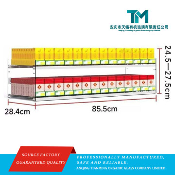 Automatic Pusher Acrylic Supermarket Display Tray
