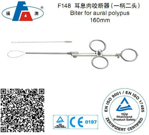 Biter for aural polypus, Ear instruments