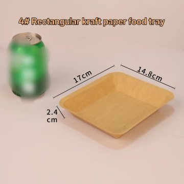 460ml Brown Disposable Paper Serving Tray