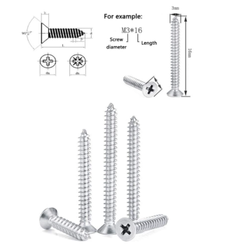 Tornillo 304 para tablero de aglomerado DIN7505