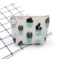 Colorful cactus style PU coin purse