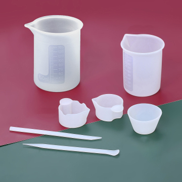 INTODIY Silicone Mixing Rods with Measuring Cups for Glue and Epoxy Resin
