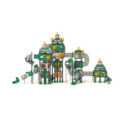 Jungle themed outdoor play structure