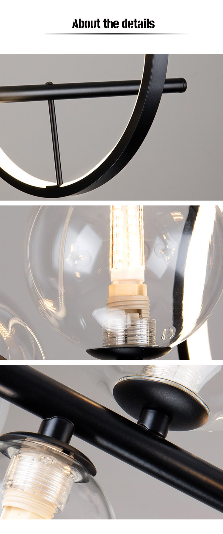 this linear bubble glass pendant lamp is a stylish and practical lighting solution for your dining room.