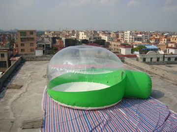 Half Transparent Inflatable Snow Globe , Dome Tent For Lawn Camping