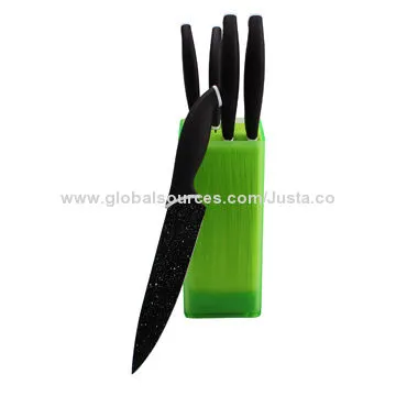 Stone Coating Knife Set, Made of PP + TPR Handle