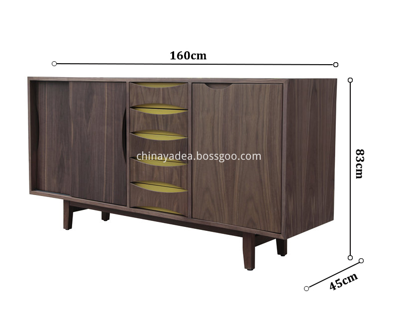 Size of Finn Juhl Walnut Cabinet