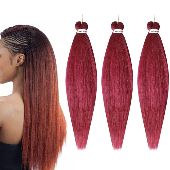 pre braided hair extensions easy wearing multi color Marley braiding Hair in stock wholesale prestretched braiding hair
