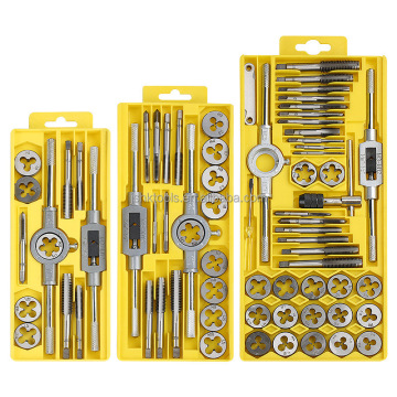 12/20/40pcs HKTOOLS TAP E DEFE SET: kit di strumenti multifunzione delle mani metriche