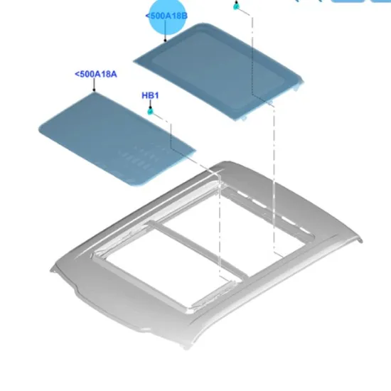 Auto Sunshade and Skylight Glass Assembly for Ford Raptor F150 and Lincoln Navigator