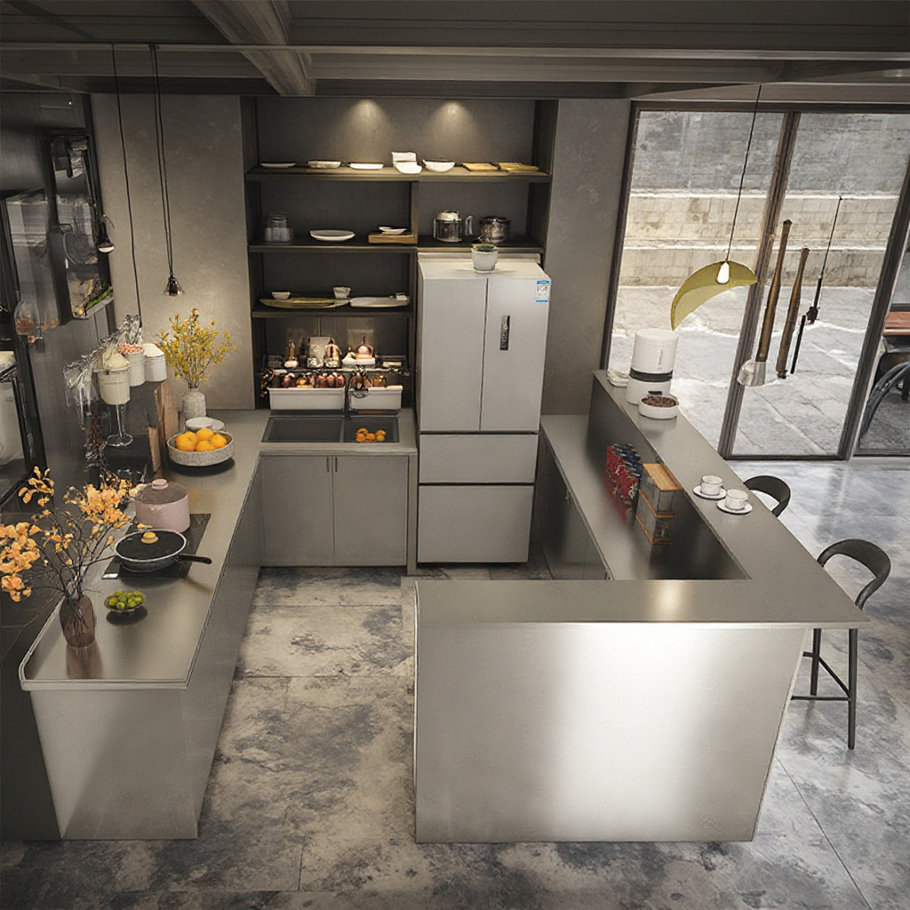 stainless steel bar counter