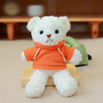 Customizable Unisex Cotton Teddy Bear Rag Doll Plush Hoodie for Anniversaries