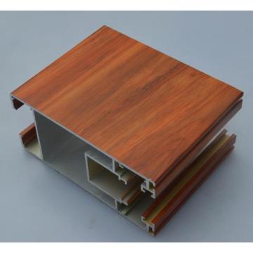 Wood grain curtain wall profile