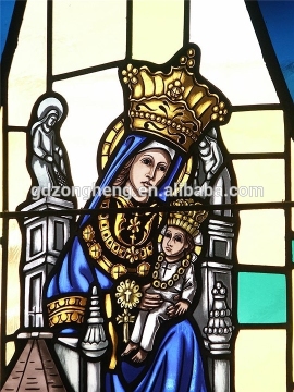 The Entrance Hallway Ceiling Mosaic Art Glass Door, Window Screen European Church