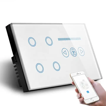 Lifelibero Wifi Tuya 4 Gang Light & Fan Smart Switch with Dimmer and Power Metering