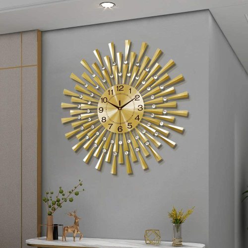 Modern Gold Silent Wall Clock Non Ticking