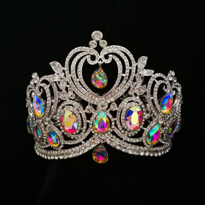 2018 Full Round Big Rhinestones Queen Crown