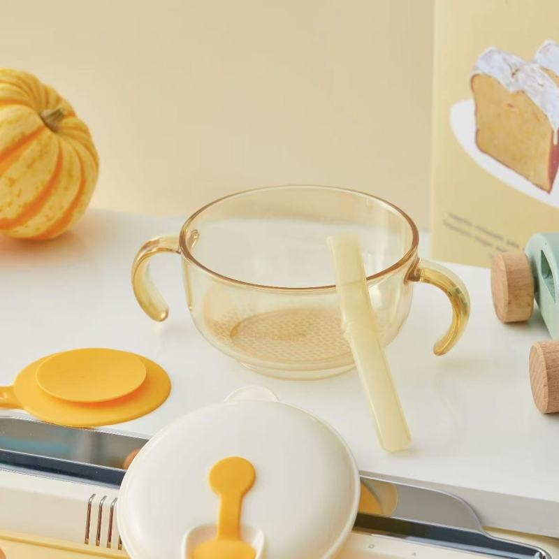 Translucent Kids Cup with Dual Handles and Lid