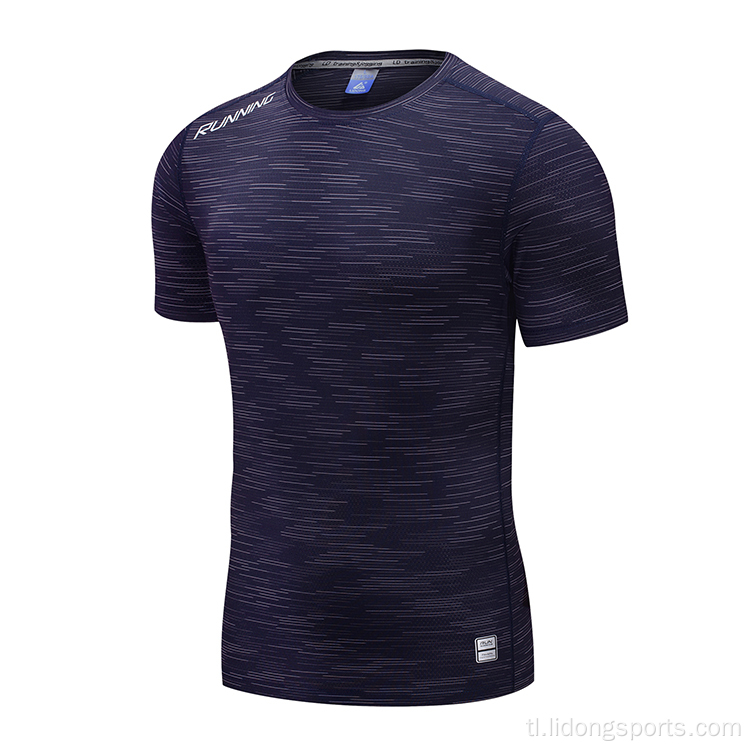 Breathable Custom Men Mabilis na Dry Gym Fitness Tshirt