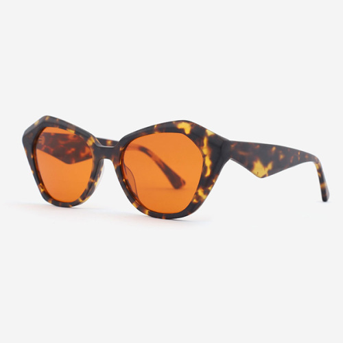 Vintage Polygon Acetate Female Sunglasses