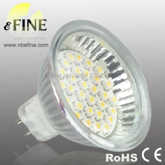 12V DC SMD led lamp 36 pcs 3528 SMD with glass shape same size of halogen lamp MR16
