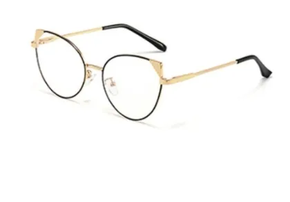 Gold Cat Eye Blue Light Cool Optical Glasses
