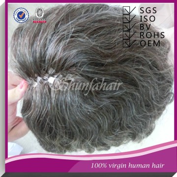 Indian Hair Human Hair Type and Human Hair Material mens toupee