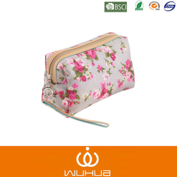 Factory wholesale colorful cosmetic bag with nylon zipper