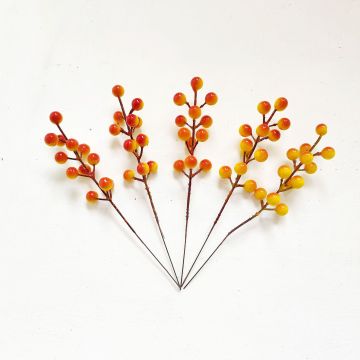 Christmas Red Fruit Decorations: Artificial Yellow Berries Foam for Home