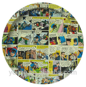 Round shape colorful kitchen tin tray