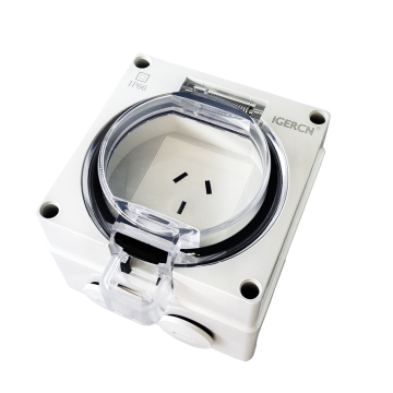 EESS certified IP66 weatherproof wall socket outdoor with one gang power socket Autralian standard waterproof wall socket