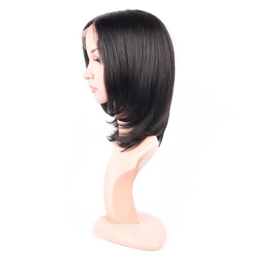 100% NATURAL VIRGIN REMY HUMAN HAIR STRAIGHT LACE FRONT WIG